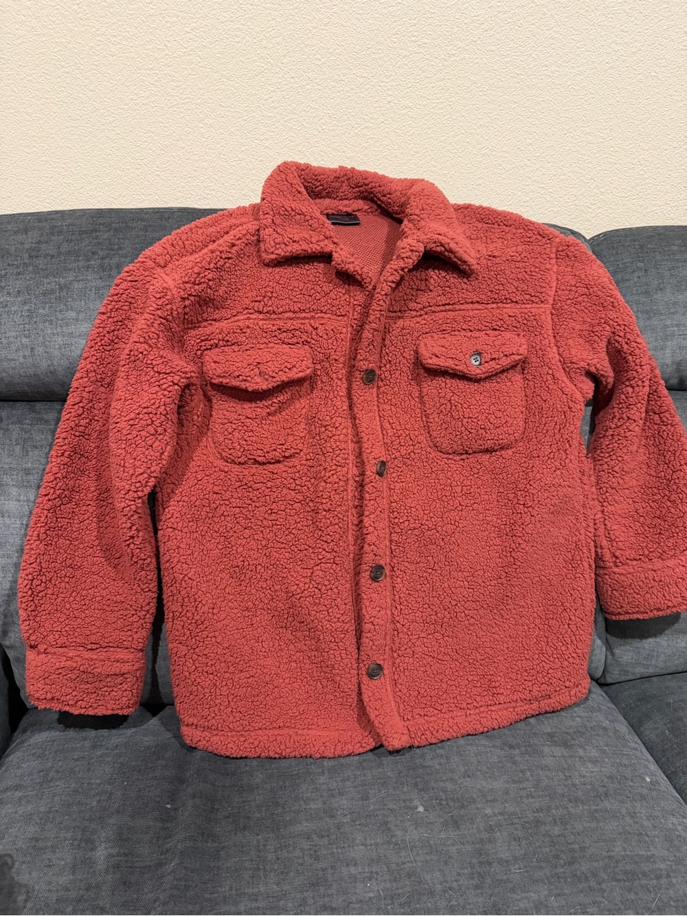 Women’s Cozy Red Sherpa Jacket